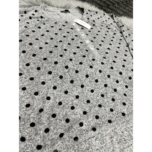 Alfani Intimates Grey Dots Sweater Accented With Buttons Size XL - Picture 2 of 3